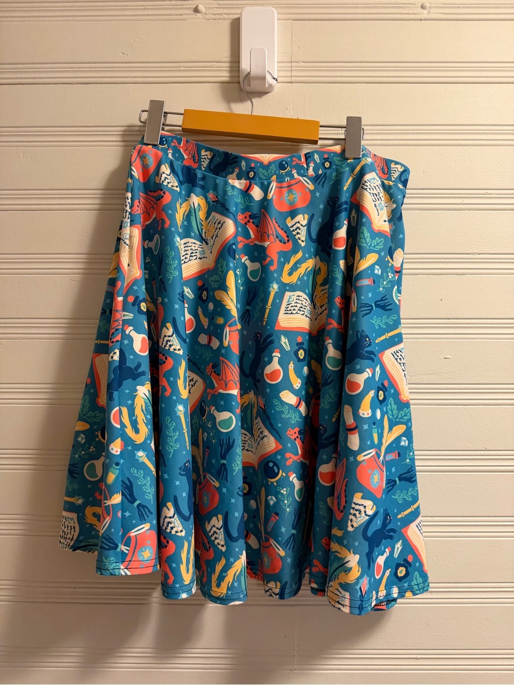 Paola’s Pixels Fantasy Dragon Potion Book Skater Skirt Plus Size
